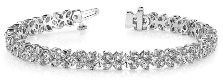 Platinum White Diamond Fashion Bracelet