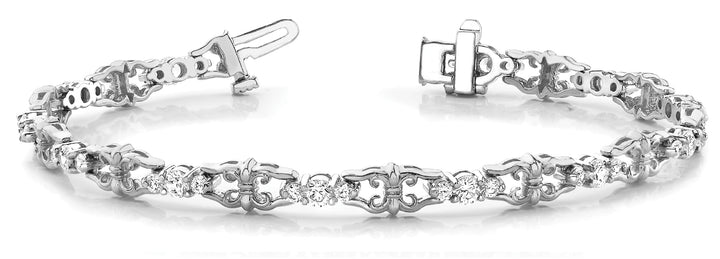 18K White Gold Diamond Accent Fashion Bracelet