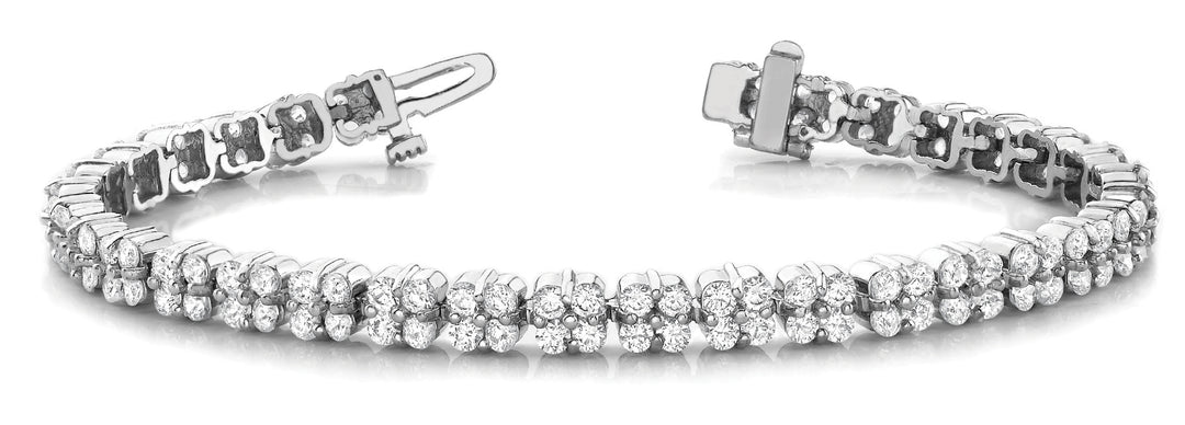 18K White Gold 10.38ctw Round Diamond Fashion Bracelet