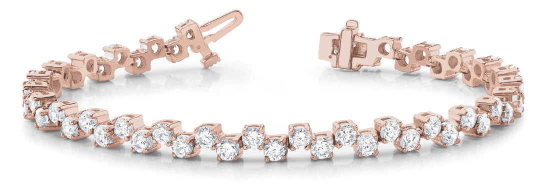 18K Rose Gold 2 ct tw Fashion Diamond Bracelet