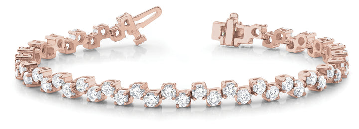 18K Rose Gold 2 ct tw Fashion Diamond Bracelet