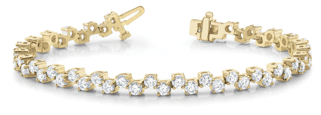 14K Yellow Gold 2 ct tw Fashion Diamond Bracelet