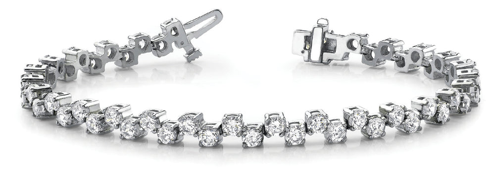 14K White Gold 2 ct tw Fashion Diamond Bracelet