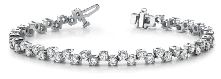 18K White Gold 2 ct tw Fashion Diamond Bracelet