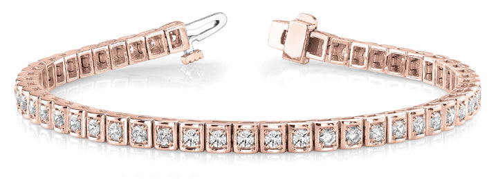 14K Rose Gold Diamond Tennis Bracelet