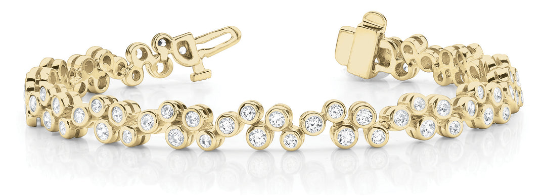18K Yellow Gold Multi-Diamond Fashion Bracelet