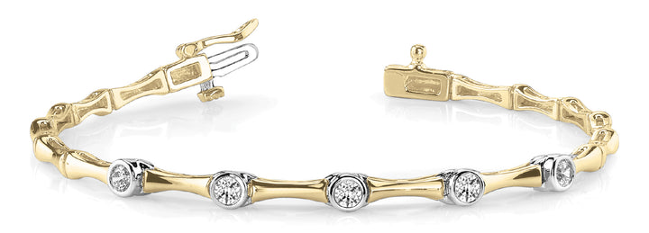 14K Yellow Gold 1/4 ct tw Fashion Diamond Bracelet