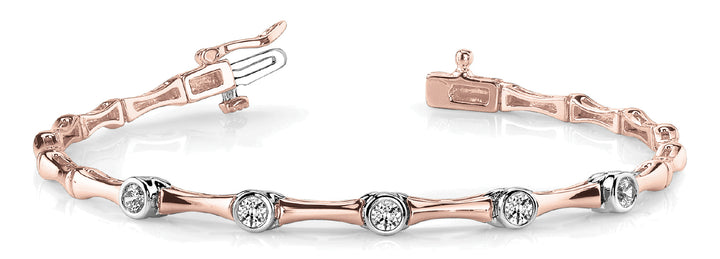 14K Rose Gold 1/4 ct tw Fashion Diamond Bracelet