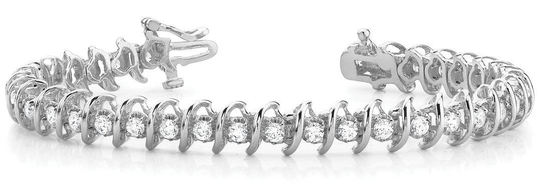 18K White Gold Diamond Fashion Bracelet