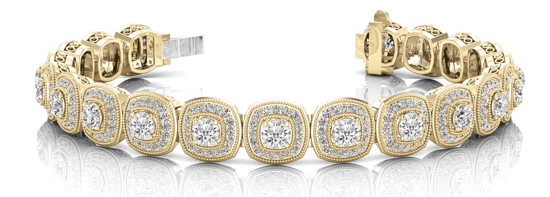 18K Yellow Gold Diamond Fashion Bracelet