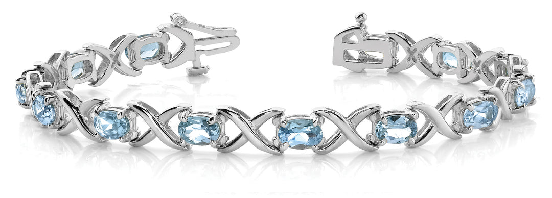 14 Diamond Oval Tennis Bracelet