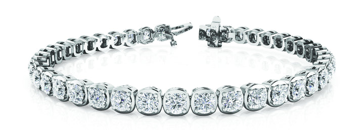 Platinum 2.16ctw Round Diamond Tennis Bracelet