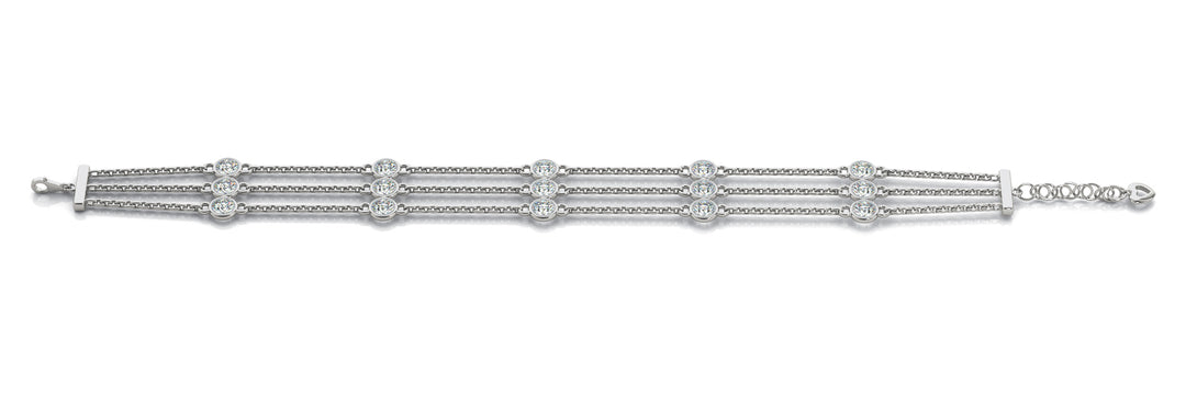 18K White Gold 1/2 ct Diamond Fashion Bracelet