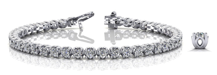 14K White Gold 2.17ctw Diamond Tennis Bracelet