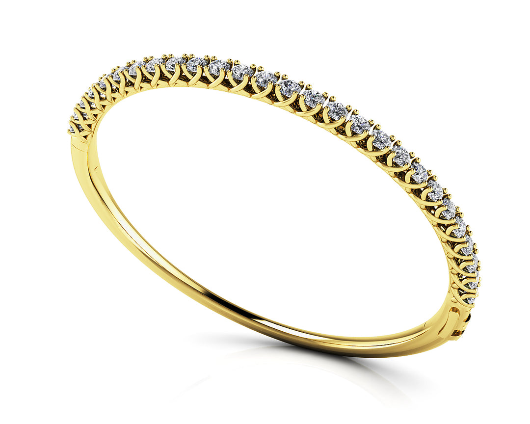 Platinum Diamond Fashion Bangle Bracelet