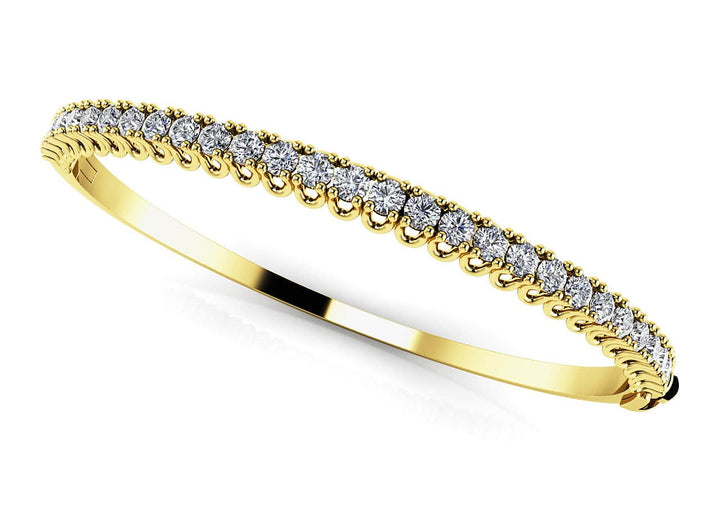 18K White Gold 1.25 ctw Diamond Bangle Bracelet