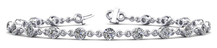 Platinum 7/8 CT Diamond Fashion Tennis Bracelet