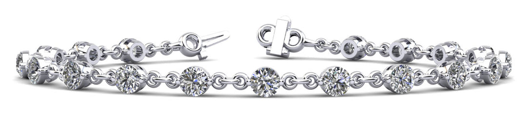 18K White Gold 7/8 ct Diamond Fashion Bracelet