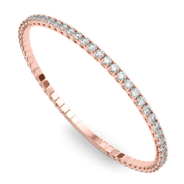 18K Rose Gold Diamond Flex Bangle Bracelet