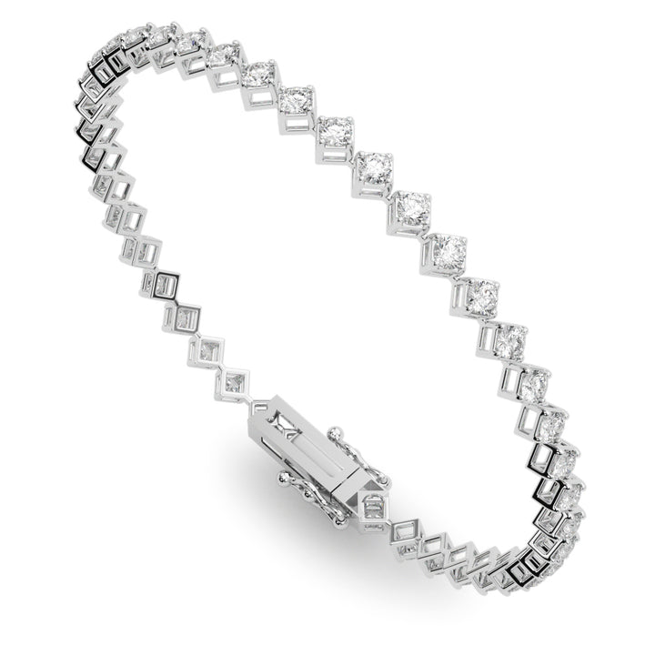 18K White Gold 1.5 CT Diamond Line Bracelet