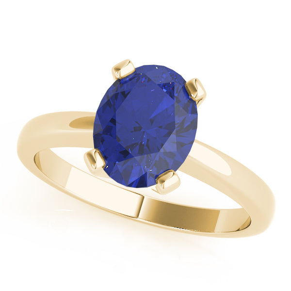 14K Yellow Gold Oval Diamond Fashion Ring