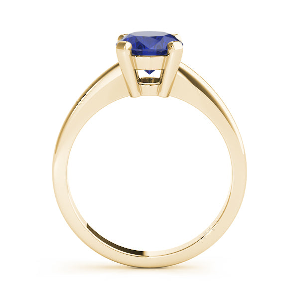 14K Yellow Gold Oval Diamond Fashion Ring