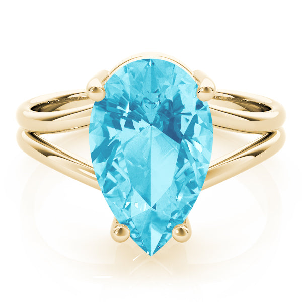 14K Yellow Gold Diamond Fashion Statement Ring