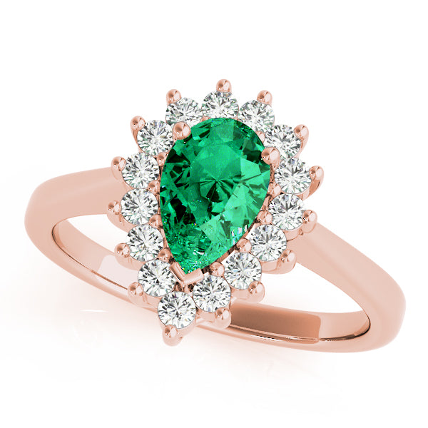 14K Rose Gold Diamond Cluster Fashion Ring