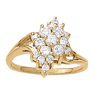18K White Gold Multi-Diamond Fashion Ring