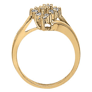 Platinum White 1/2 CT Diamond Fashion Ring