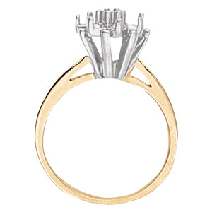 14K White Gold Multi-Diamond Fashion Ring