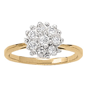 14K White Gold Multi-Diamond Fashion Ring
