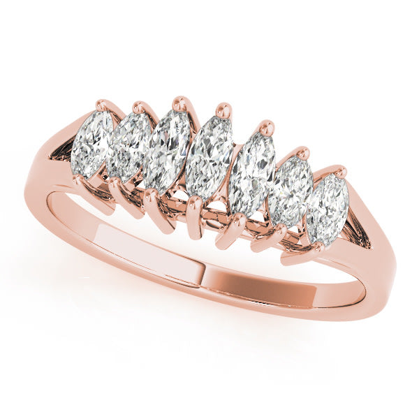 18K Rose Gold 1/2 ct tw Fancy Shape Diamond Wedding Ring