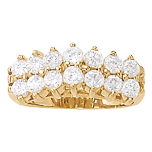 18K White Gold Round Diamond Fashion Ring