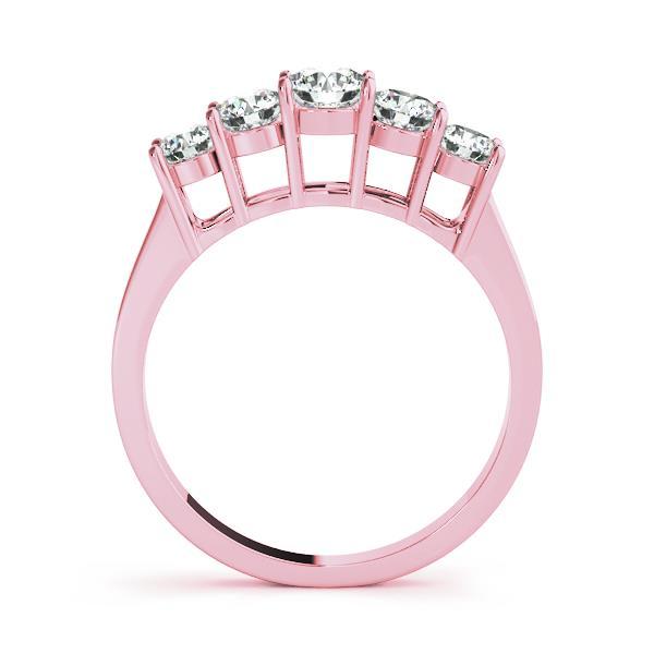 18K Rose Gold 1 ctw Diamond Wedding Band