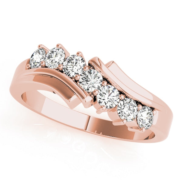 14K Rose Gold 1 ct tw Diamond Wedding Ring