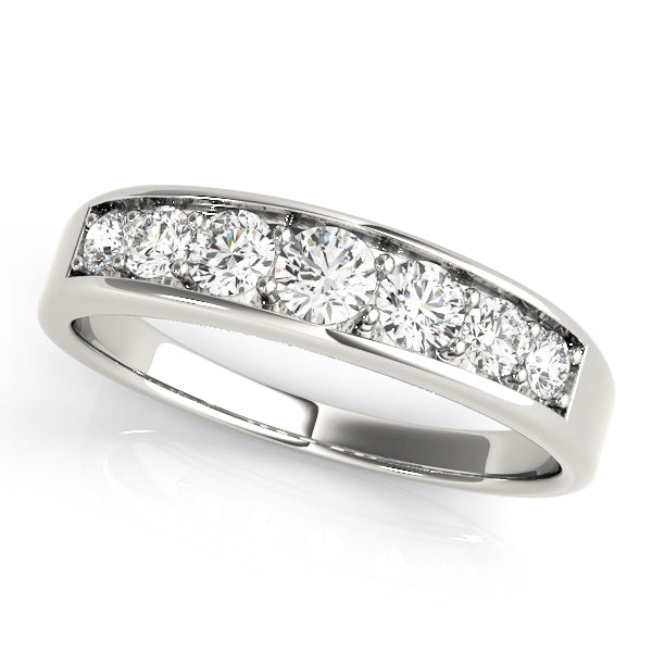 Platinum 1 CT Round Diamond Wedding Band