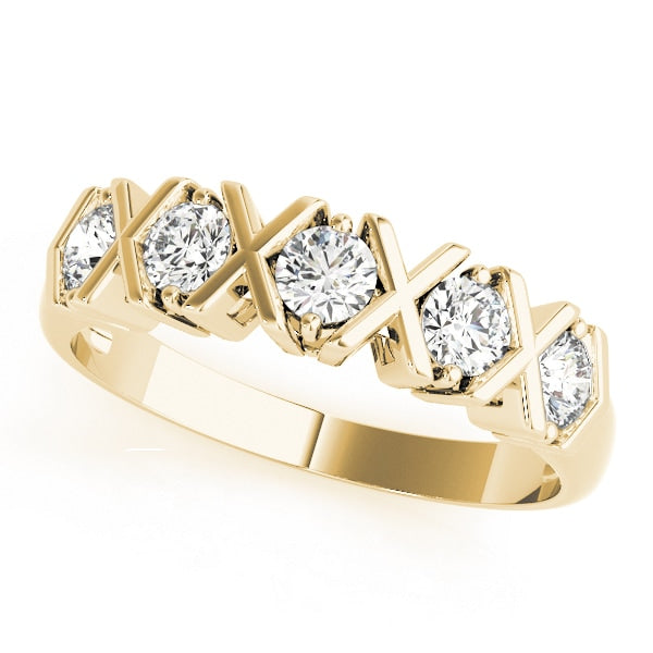 18K Yellow Gold 1 ct tw Diamond Wedding Ring