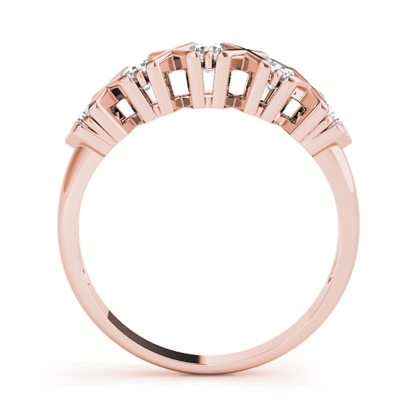 18K Rose Gold 1 ct tw Diamond Wedding Ring
