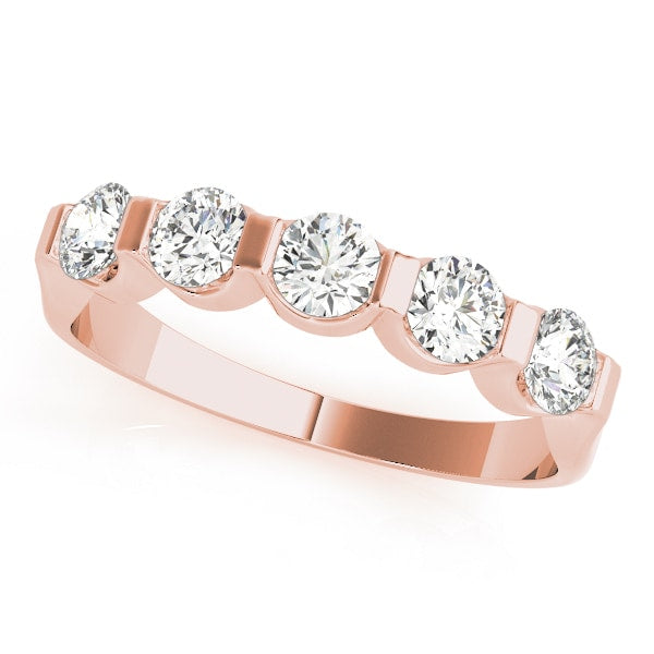 14K Rose Gold 1/2 ct tw Diamond Wedding Ring
