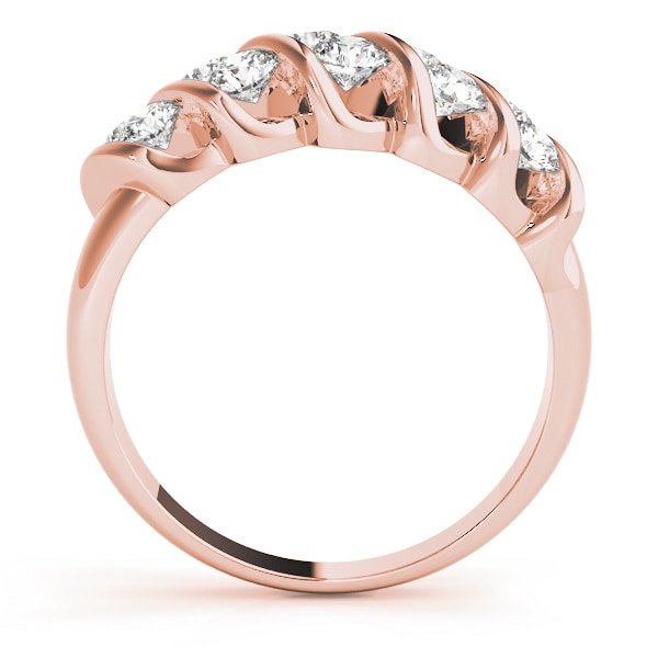 14K Rose Gold 1/4 ct tw Diamond Wedding Ring