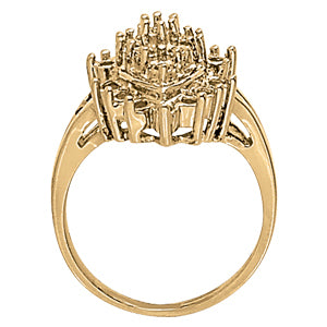 14K White Gold Multi-Diamond Fashion Ring