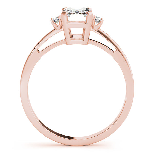 Rose Gold Emerald Diamond Fashion Ring 18K