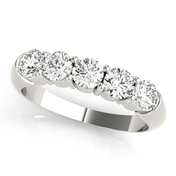 Platinum 1 CT Diamond Multi-Stone Wedding Band