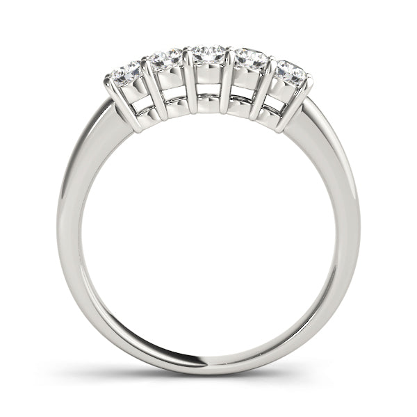 14K White Gold 1/2 ct Diamond Wedding Band