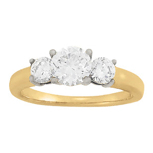 14K White Gold 0.75 ctw Round Diamond Engagement Ring