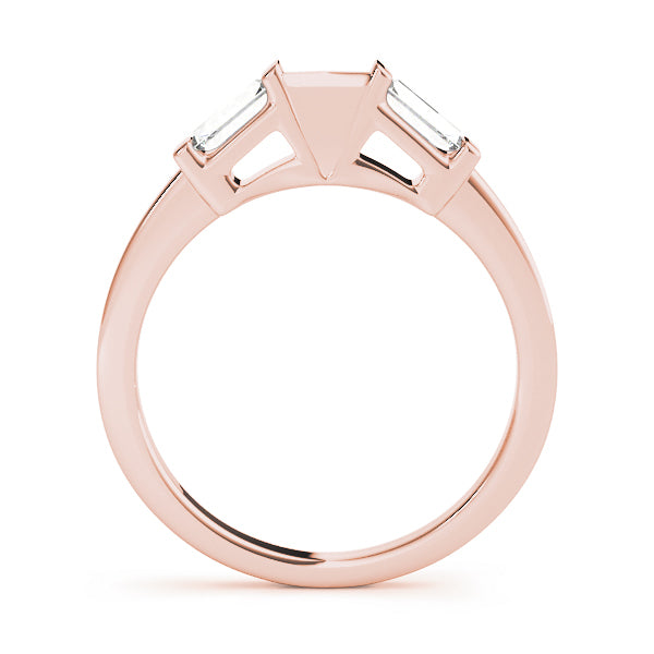 18K Rose Gold 1/4 ct tw Fancy Shape Diamond Wedding Ring