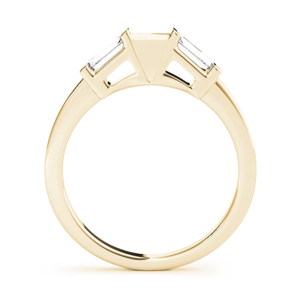 18K Yellow Gold Diamond Baguette Wedding Ring