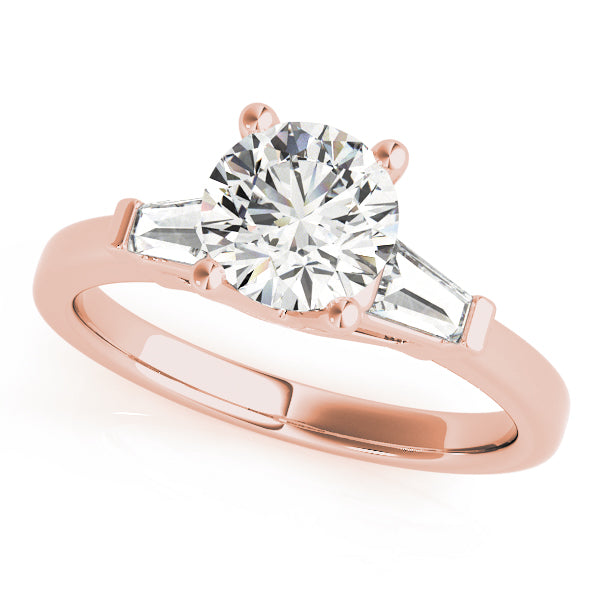 14K Rose Gold Diamond Engagement Ring 1 ctw