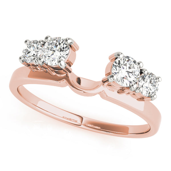 18K Rose Gold 1 CT Diamond Wedding Ring